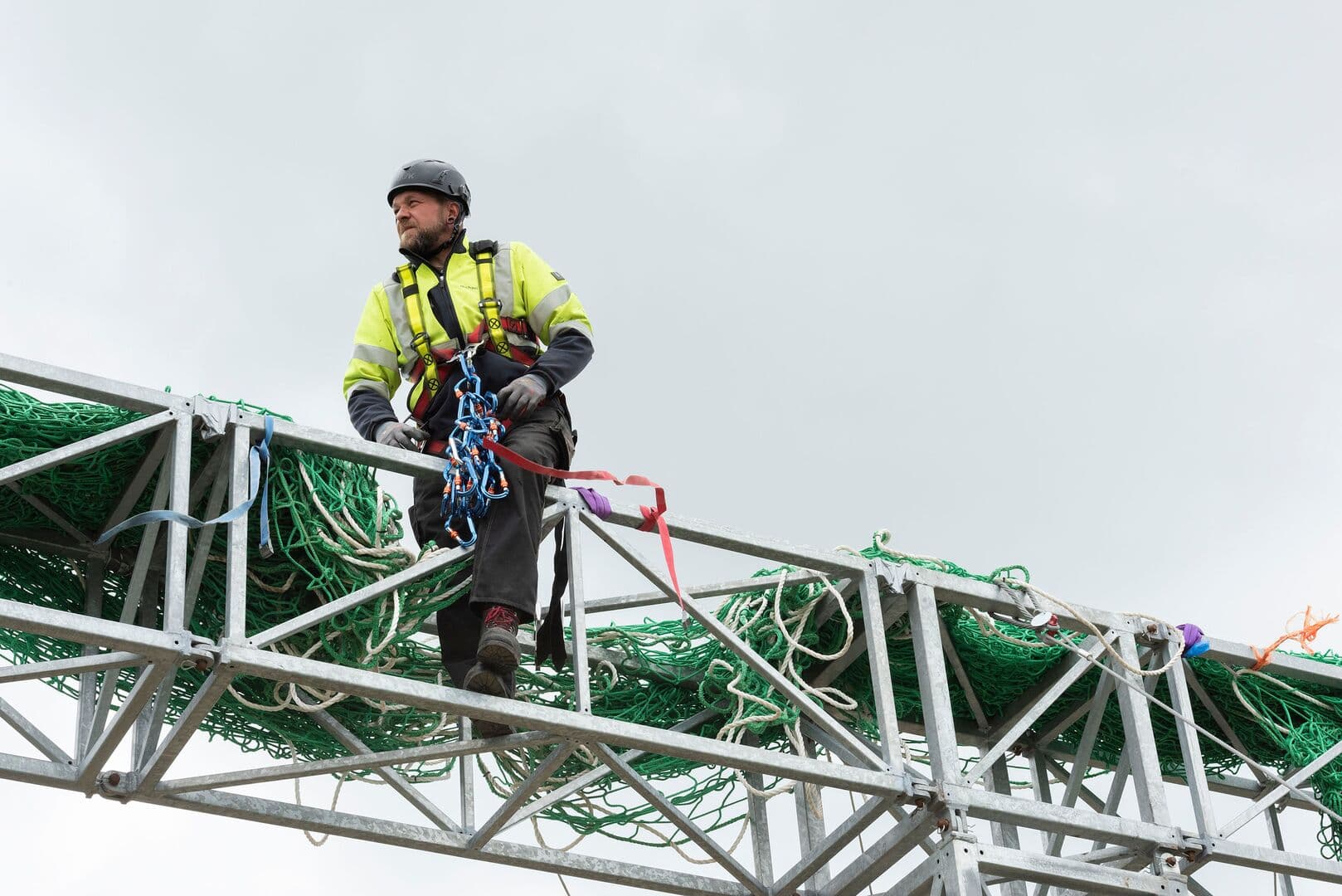 Installing safety measures for working at height