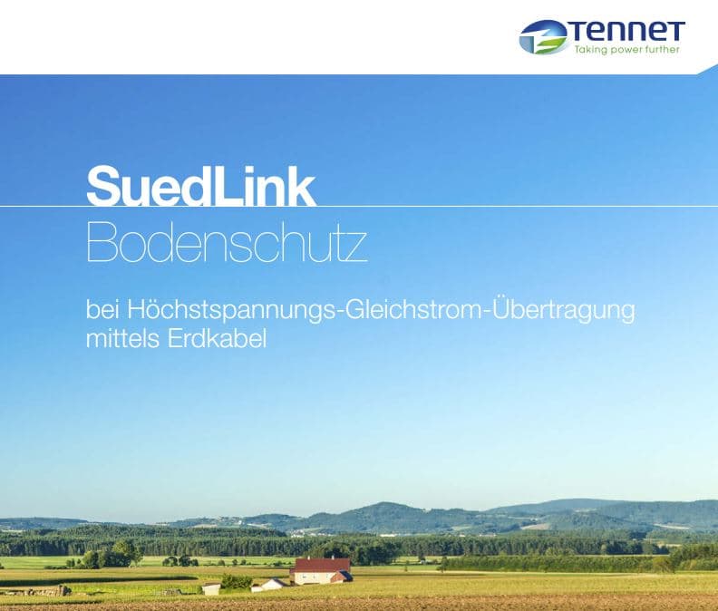 SuedLink Broschüre Bodenschutz