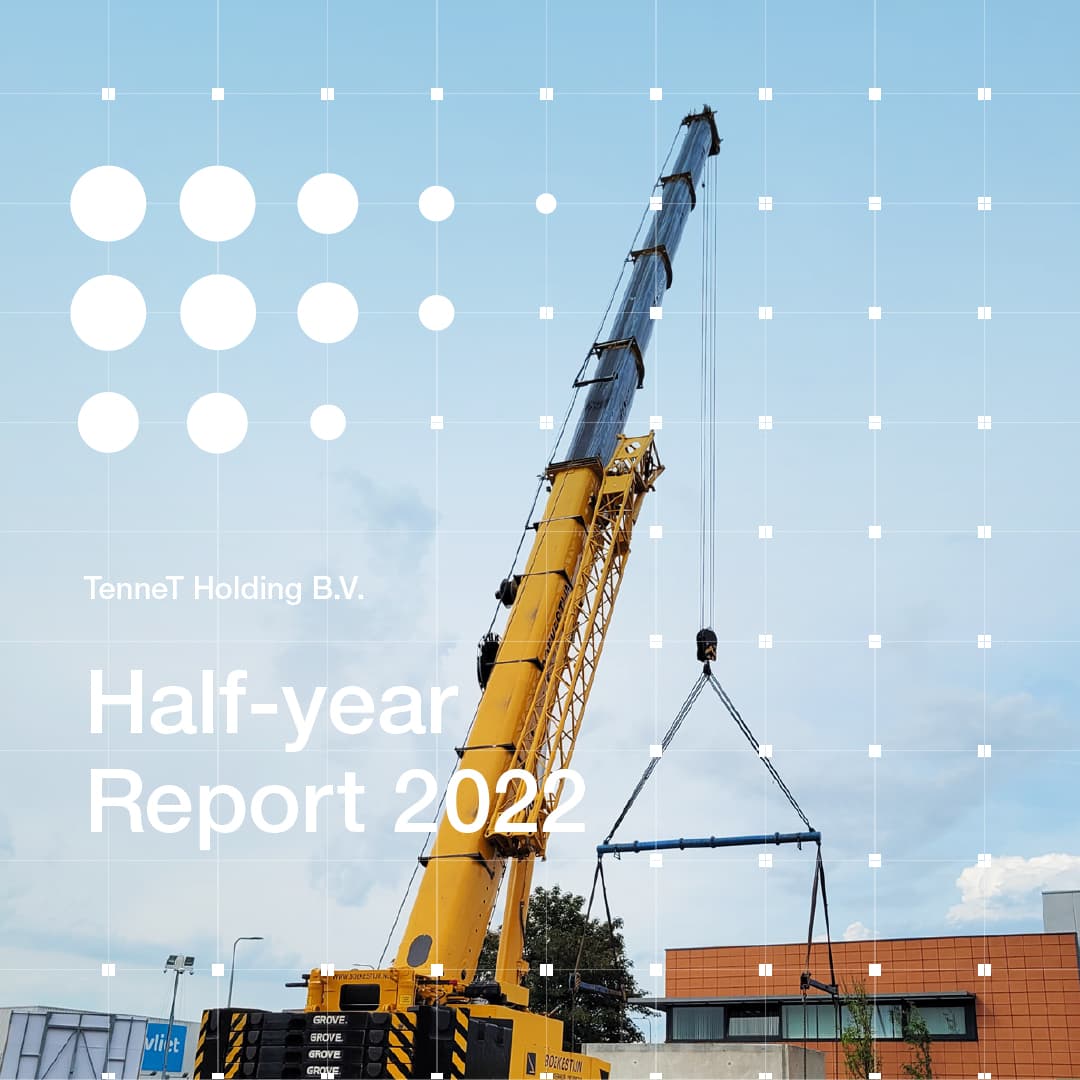 The cover of the TenneT Half Year Report 2022