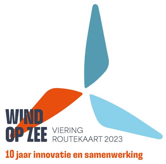 Wind op zee logo viering routekaart 2023 